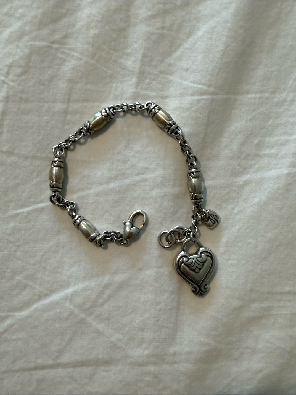 Brighton Silver Heart Charm Bracelet - Silver Women's Jewelry